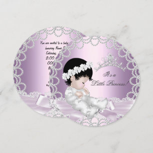 Kleine Prinzessin Baby Shower Süße Mädchen Rosa Fl Einladung