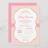 kleine Prinzessin-Babydusche Einladung (Vorne/Hinten)