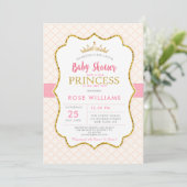 kleine Prinzessin Babydusche Einladung (Stehend Vorderseite)