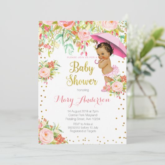 Kleine Prinzessin Babyparty laden ein Einladung (Stehend Vorderseite)