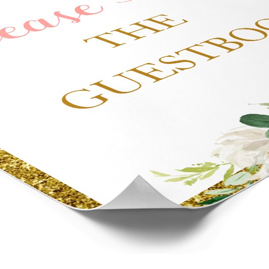 kleine Prinzessin Blütendusche Gästebuch (Ecke)