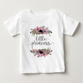 Kleine Prinzessin | Boho Chic Floral Baby Girl Tut Baby T-shirt (Vorderseite)
