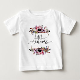 Kleine Prinzessin | Boho Chic Floral Baby Girl Tut Baby T-shirt