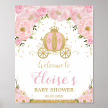 Kleine Prinzessin Carriage Blush Pink Floral Willk