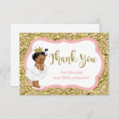 Kleine Prinzessin Danke Karte, Imitate Glitzer (Vorne/Hinten)