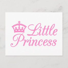 Kleine Prinzessin, Design mit rosa Krone für das B Postkarte