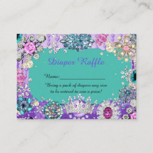 Kleine Prinzessin Diaper Raffle Tickets, Schmuck Begleitkarte