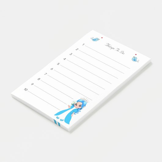 Kleine Prinzessin-Dinge zu tun Post-it Klebezettel (angewinkelt)