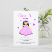 Kleine Prinzessin Einladung (Stehend Vorderseite)