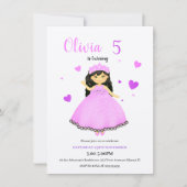 Kleine Prinzessin Einladung (Vorderseite)