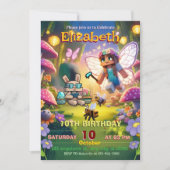 Kleine Prinzessin Fairy Birthday Einladung (Vorderseite)
