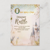 Kleine Prinzessin Fairytale Burg Diapper Raffle Begleitkarte (Vorderseite)