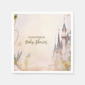 Kleine Prinzessin Fairytale Burg Klettergarten Serviette (Vorderseite)