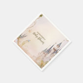 Kleine Prinzessin Fairytale Burg Klettergarten Serviette (Ecke)