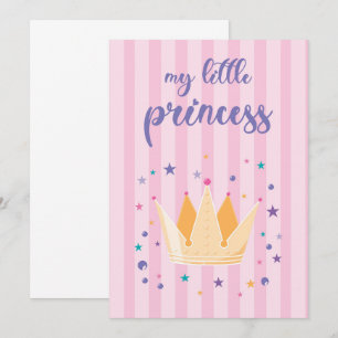 Kleine Prinzessin Flach Grußkarte Karte