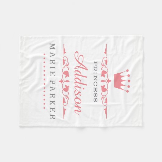 Kleine Prinzessin Fleece Blanket (Vorderseite (Horizontal))