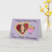 Kleine Prinzessin | Frohen Muttertag Karte (Gelbe Blume)
