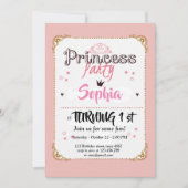 kleine Prinzessin-Geburtstagskarte Einladung (Vorderseite)