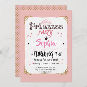 kleine Prinzessin-Geburtstagskarte Einladung