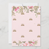 Kleine Prinzessin, Glitzer-Burg, Blumenkinderdusch Einladung (Rückseite)