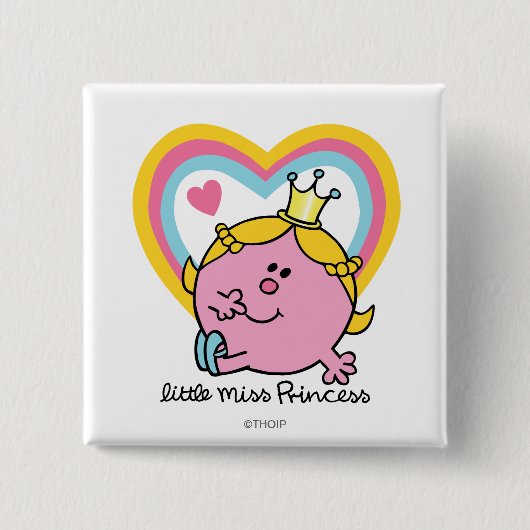 Kleine Prinzessin | Herzen Button (Vorderseite)
