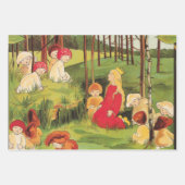 Kleine Prinzessin im Wald Geschenkpapier Set (Vorderseite 3)