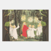 Kleine Prinzessin im Wald Geschenkpapier Set (Vorderseite 2)