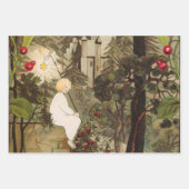 Kleine Prinzessin im Wald Geschenkpapier Set (Vorderseite)