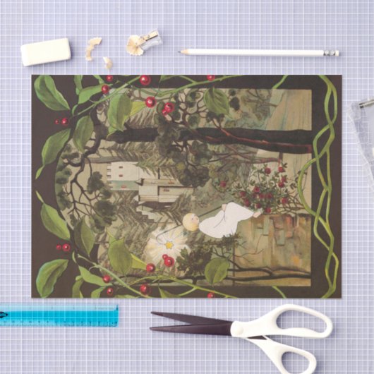 Kleine Prinzessin im Wald Seidenpapier (Handwerk)