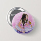 Kleine Prinzessin Kissing Frog Button (Vorne & Hinten)