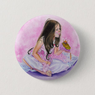 Kleine Prinzessin Kissing Frog Button