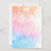 Kleine Prinzessin königliche Feier Aquarellfarben Einladung (Rückseite)