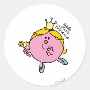 Kleine Prinzessin Königliches Zepter Runder Aufkleber