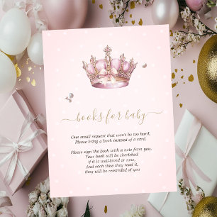 Kleine Prinzessin Krone Perlen Punkte Babyparty Begleitkarte