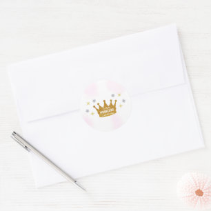Kleine Prinzessin Mädchen Baby-Party Runder Aufkleber