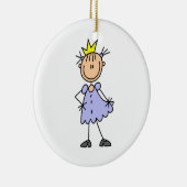 Kleine Prinzessin mit Krone Keramik Ornament (Rechts)