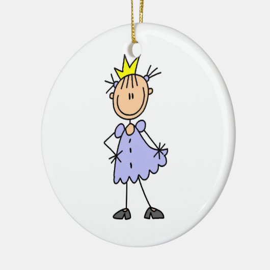 Kleine Prinzessin mit Krone Keramik Ornament (Links)