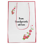 Kleine Prinzessin mit rotem Kleid Mittlere Geschenktüte (Rückseite)