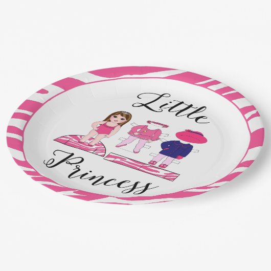 "Kleine Prinzessin" Pappteller (Schrägansicht)