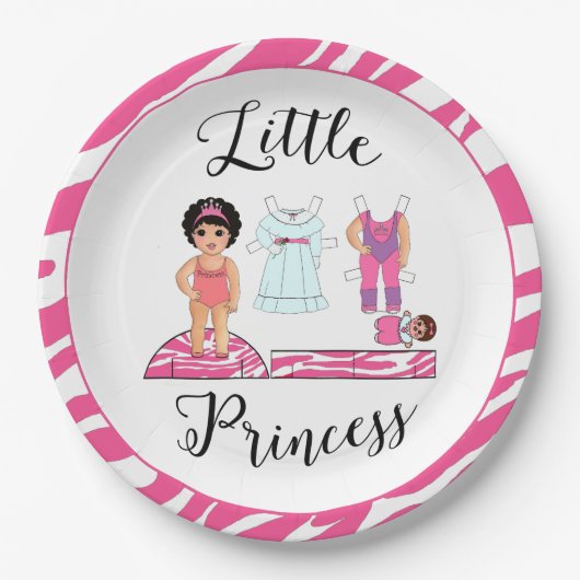 "Kleine Prinzessin"-Party-Teller Pappteller (Vorderseite)