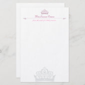 Kleine Prinzessin Personalised Note-paper Briefpapier (Vorne/Hinten)