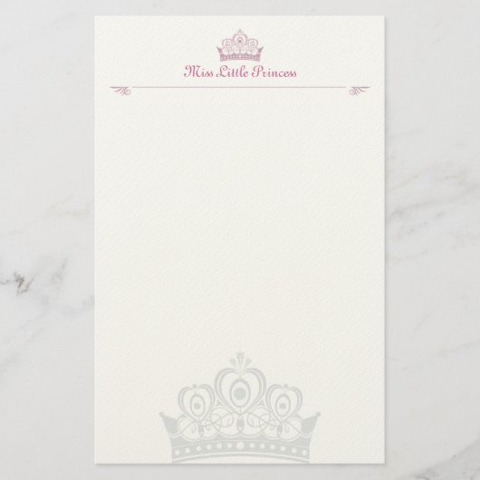 Kleine Prinzessin Personalised Note-paper Briefpapier (Vorderseite)