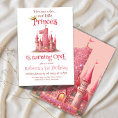 Kleine Prinzessin Pink Castle Girl Einladung