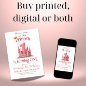 Kleine Prinzessin Pink Castle Girl Einladung