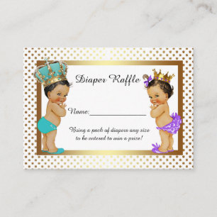 Kleine Prinzessin Prinz Diaper Raffle Tickets, Begleitkarte