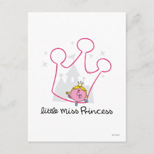 Kleine Prinzessin   Riesige rosa Krone Postkarte