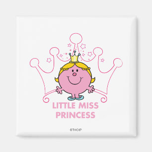Kleine Prinzessin Rosa fünfzackige Krone Magnet