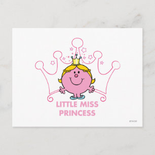 Kleine Prinzessin   Rosa fünfzackige Krone Postkarte