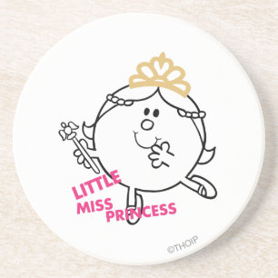 Kleine Prinzessin Rosa Schriftzug Sandstein Untersetzer