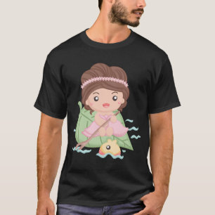 Kleine Prinzessin segelt auf einem Blatt davon T-Shirt